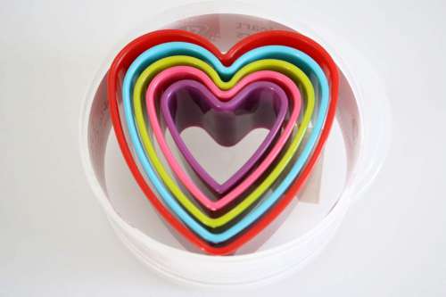 Colourful Heart Cookie Cutter Set - Click Image to Close